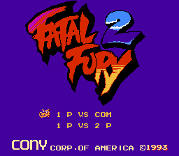 Fatal Fury 2 Title Screen